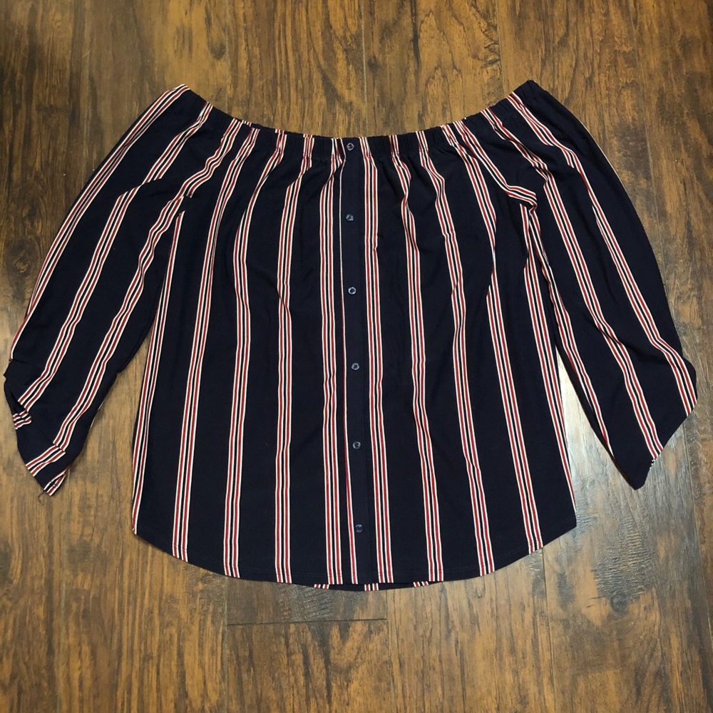 Cute No Boundaries Off the Shoulder Top Size XXXL